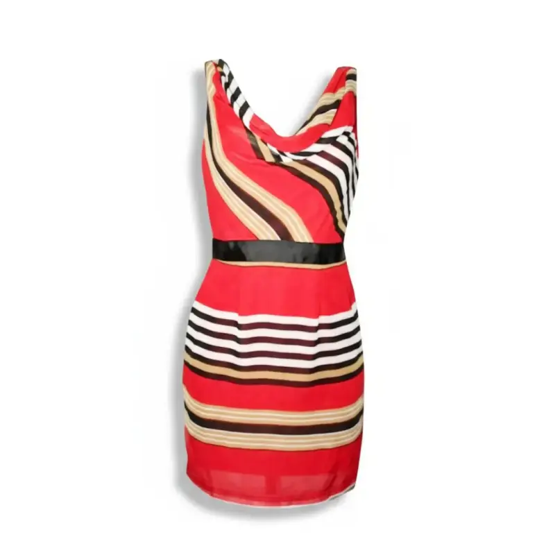 Vestido Ash Talla L Corto rayas multicolor - 1