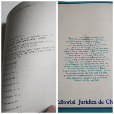 Libro Ley Antimonopolios Chile 1974-1977 - miniatura 3