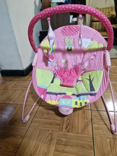 Silla mecedora para bebé Bebesit rosa - miniatura 4