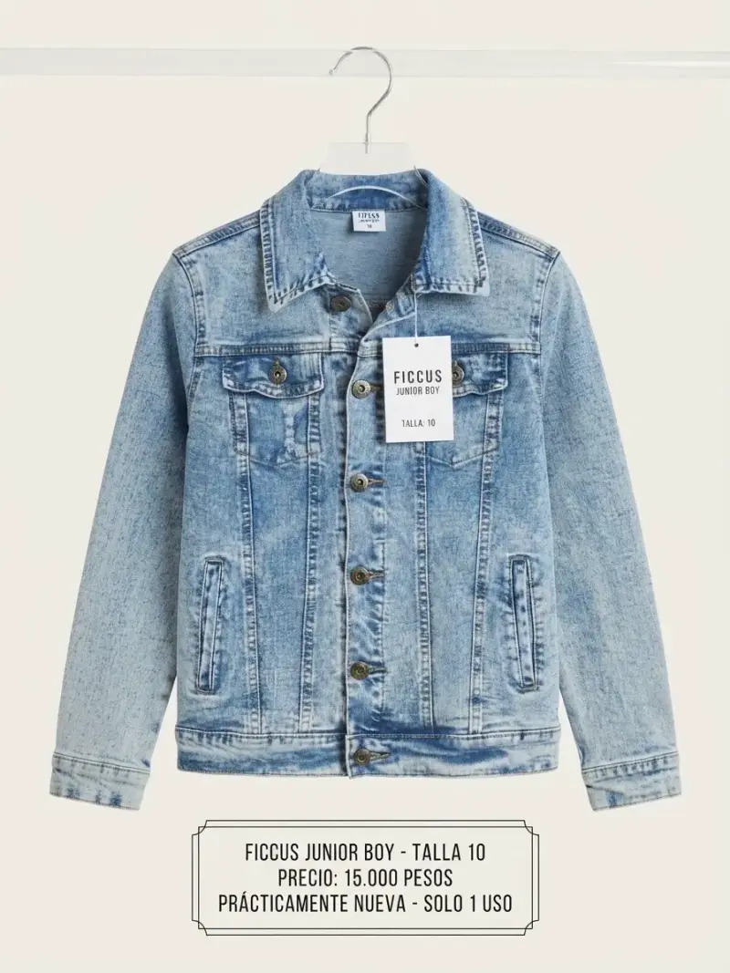 Chaqueta de mezclilla Ficcus Junior Boy Talla 10