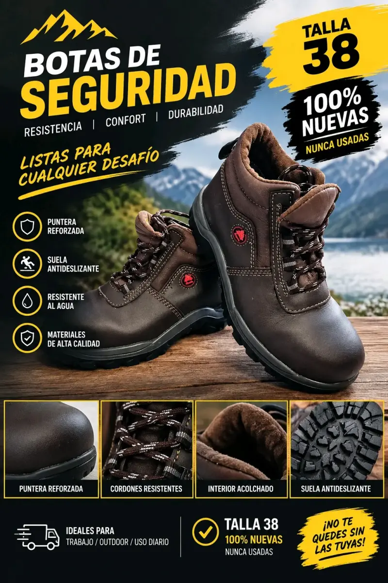 Botas de seguridad talla 38 nuevas - 1