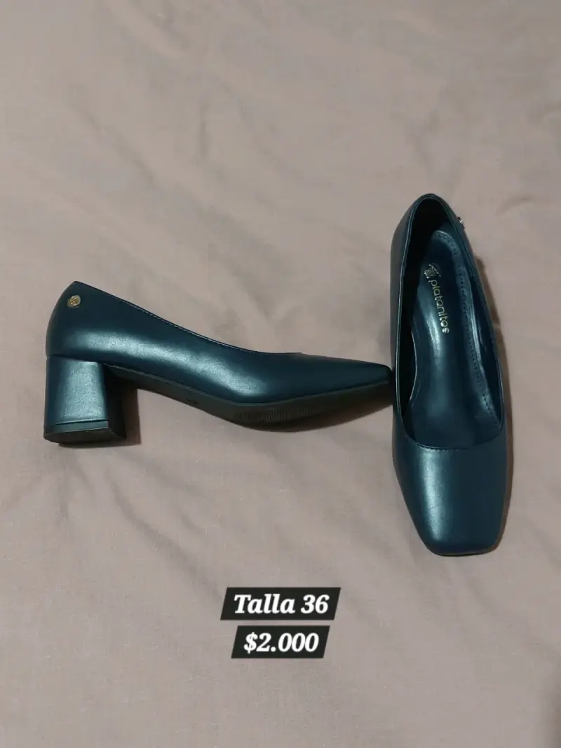 Zapatos de Tacón Negro Talla 36 - 2