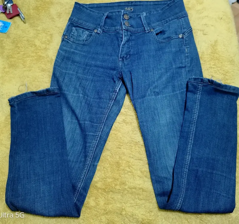 Jeans de mezclilla azul para mujer Vera - 1