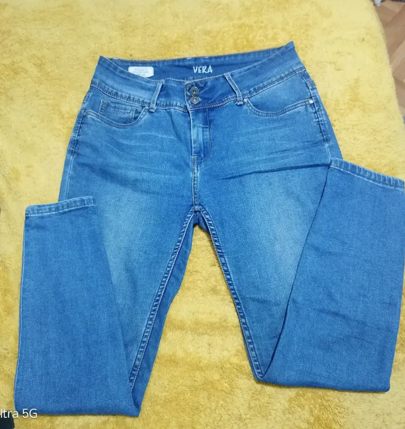 Jeans de mezclilla azul para mujer Vera - 2