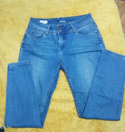 Jeans de mezclilla azul para mujer Vera - miniatura 2