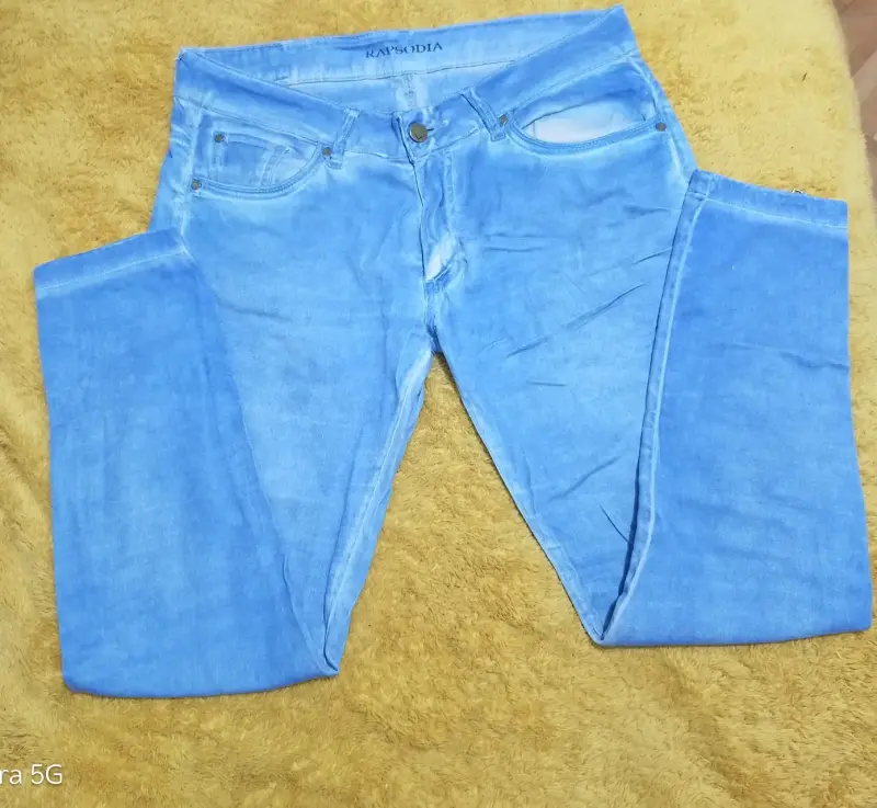 Jeans de mezclilla azul para mujer Vera - 5