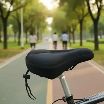 Funda de Asiento de Bicicleta con Gel Negro - miniatura 2