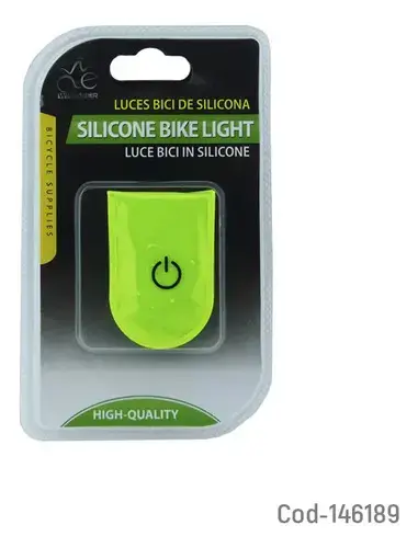 Luz de bicicleta de silicona verde - 1