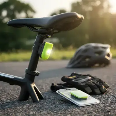 Luz de bicicleta de silicona verde - miniatura 3
