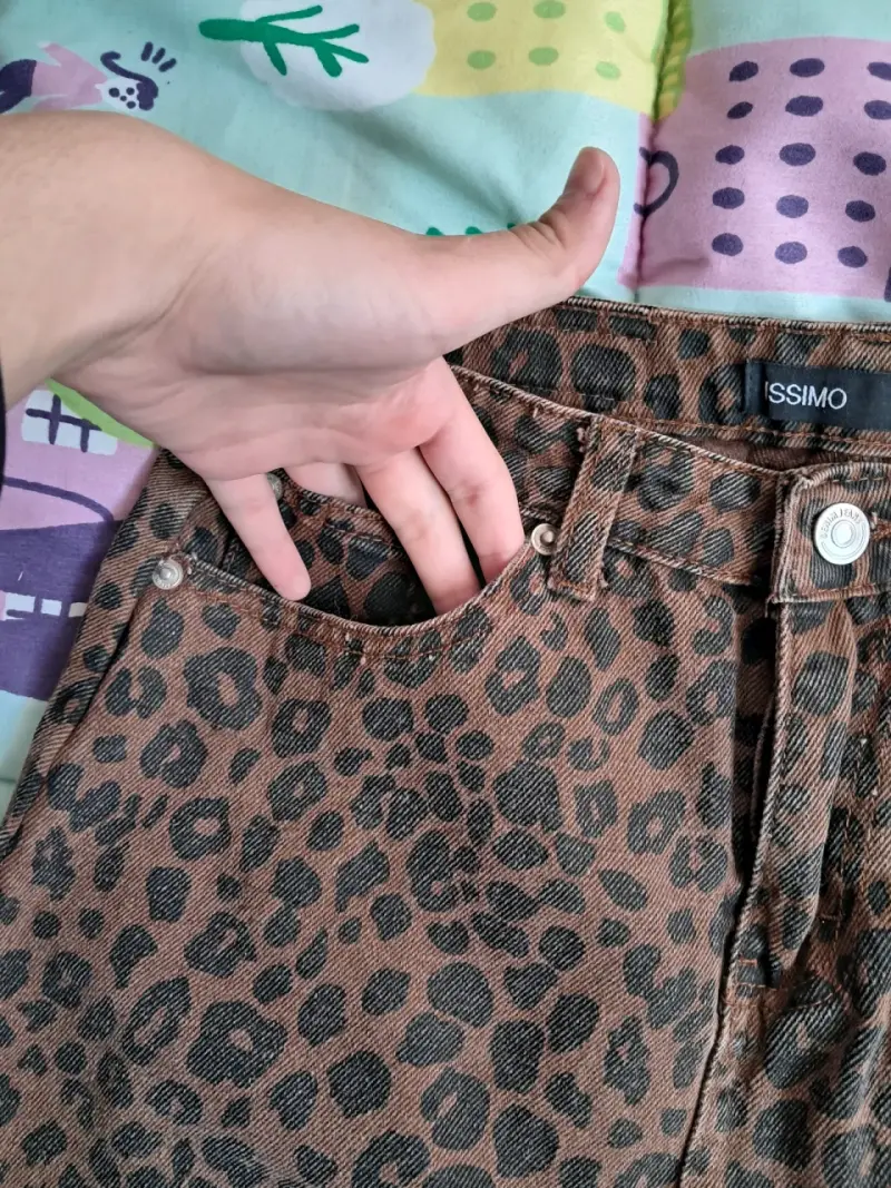 Falda de mezclilla animal print talla S nueva - 3