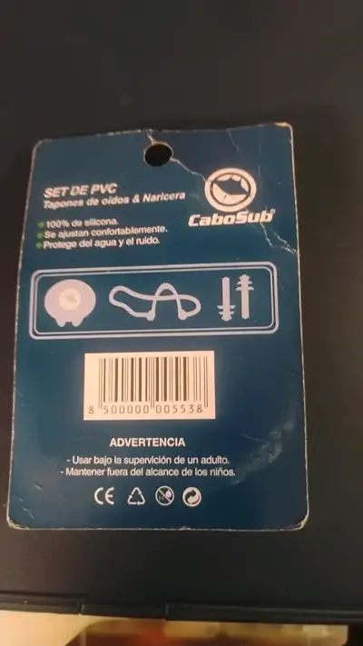 Set de tapones de oídos y naricera CaboSub de silicona - miniatura 2