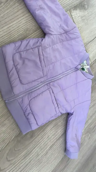 Chaqueta reversible infantil floral y lila - miniatura 3