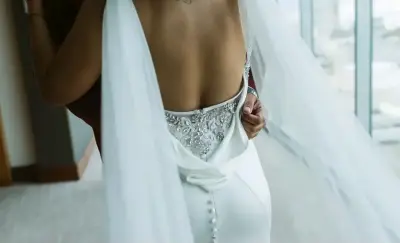Vestido De Novia Corte Sirena - miniatura 1