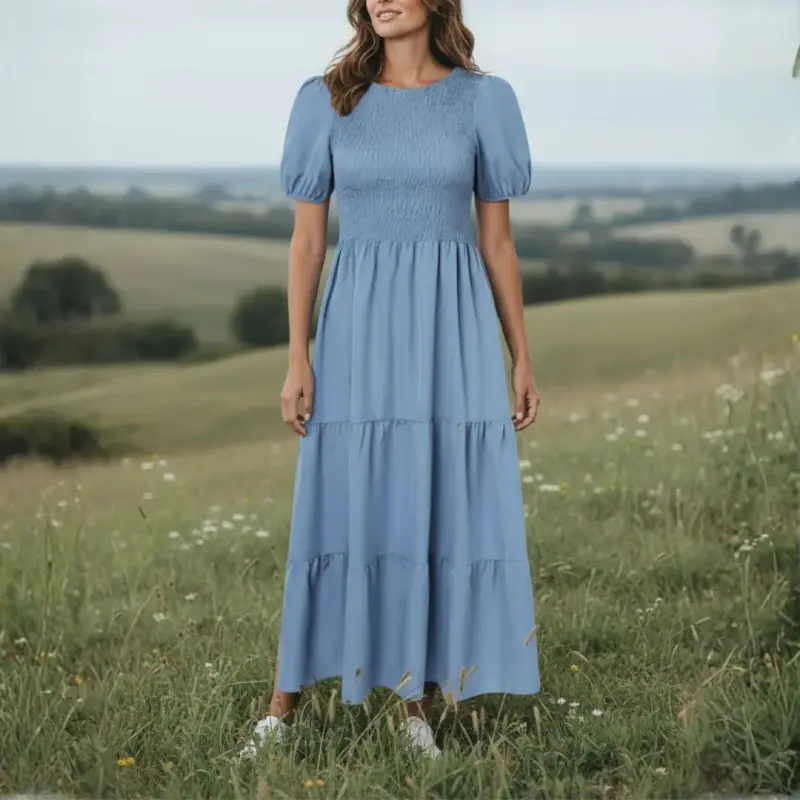 Vestido Denim Nice Talla L Largo - 5