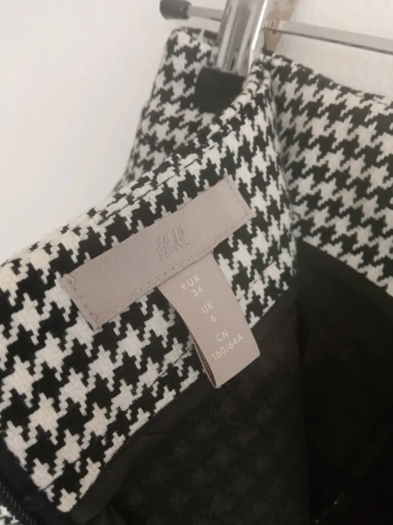 Falda tubo pata de gallo H&M - 3
