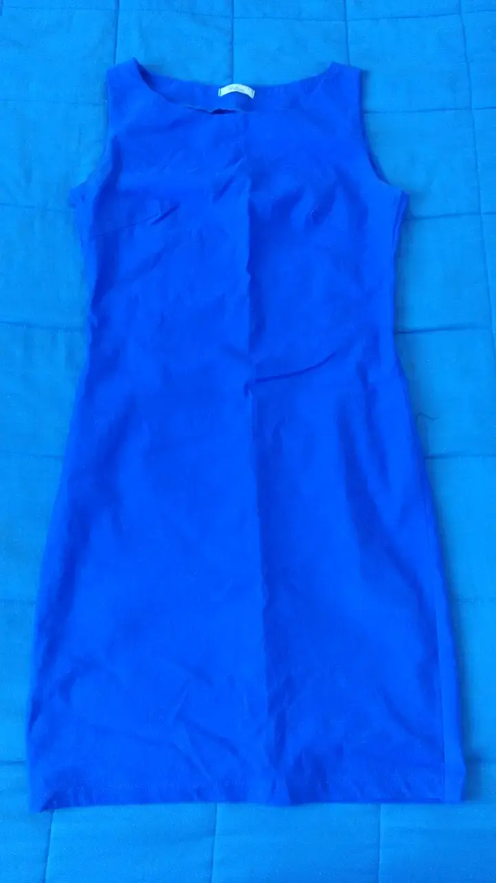 Vestido azul sin mangas elegante talla M