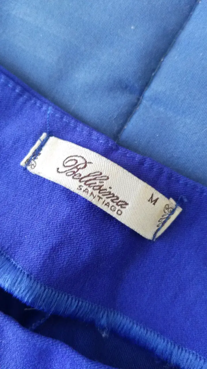 Vestido azul sin mangas elegante talla M - 2