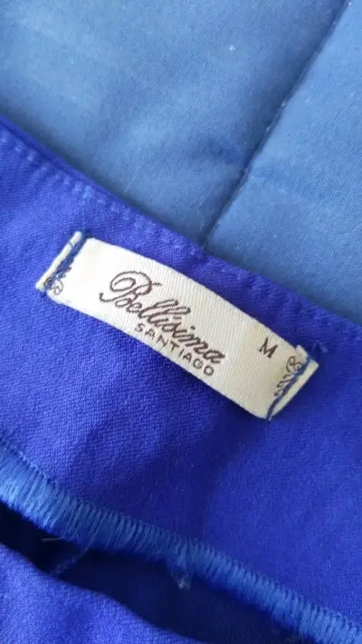 Vestido azul sin mangas elegante talla M - miniatura 2