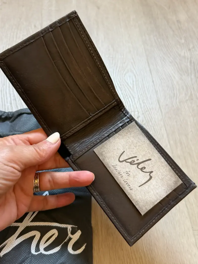 Billetera de cuero marrón Velez - 2