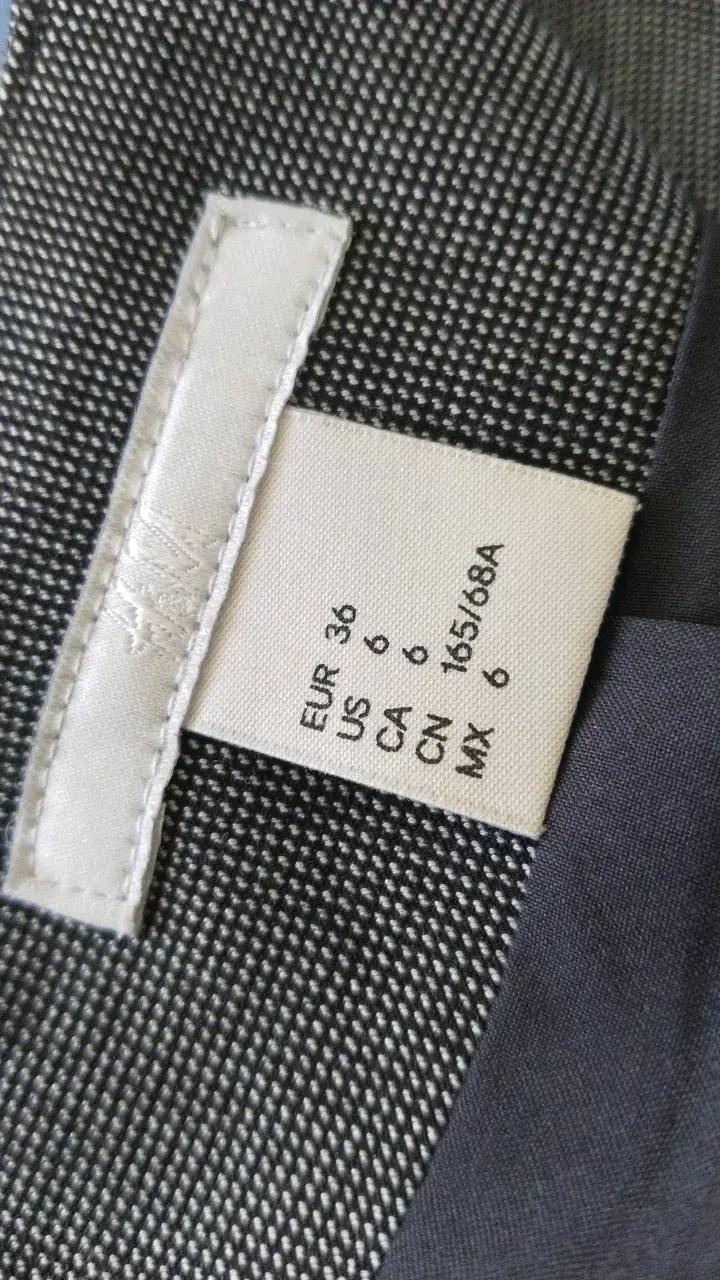 Falda lápiz gris talla 36 con abertura trasera - 3