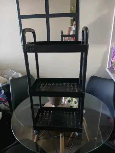 Carro organizador de 3 niveles negro - miniatura 1