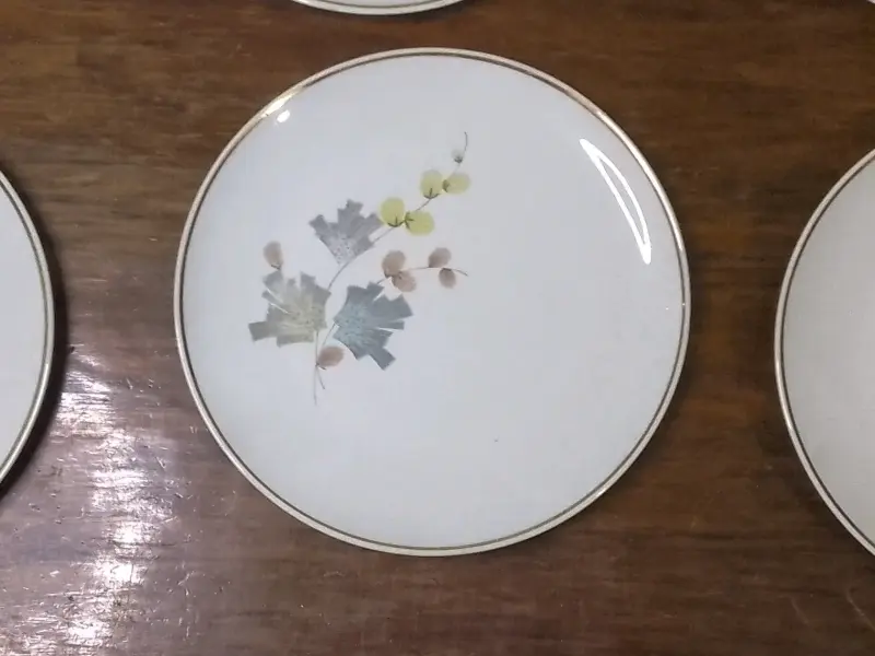 Juego de platos de porcelana con diseño floral - 1