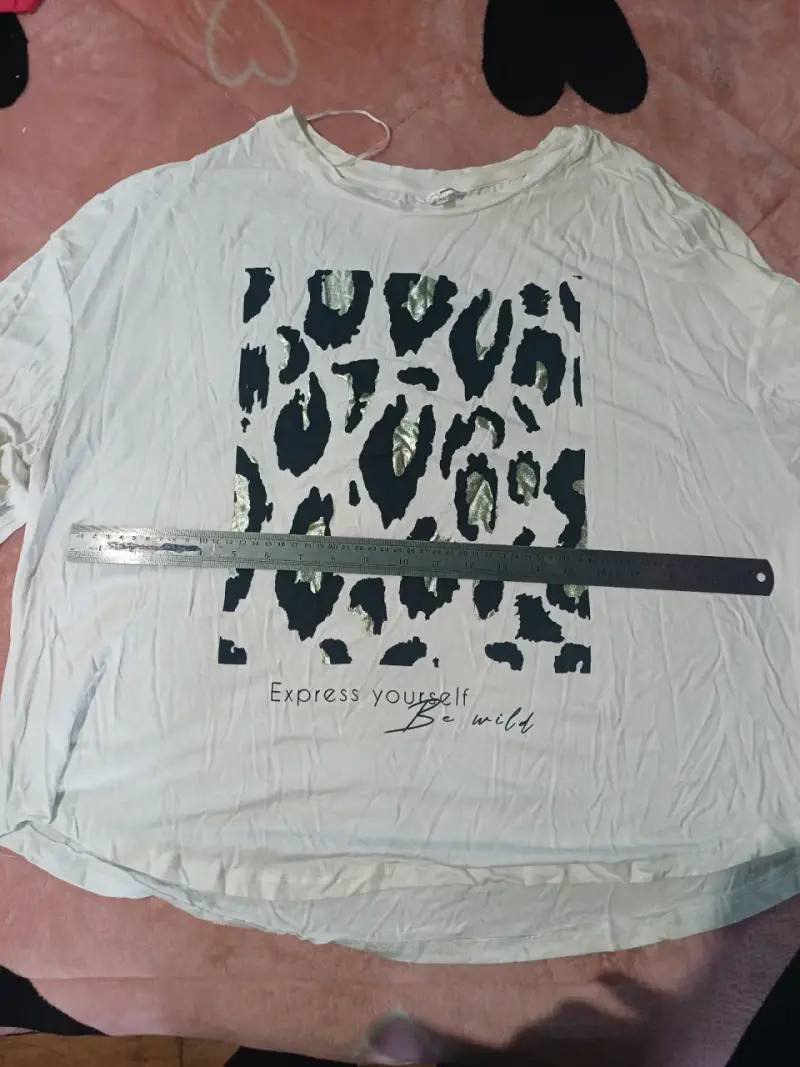 Polera estampada animal print blanca - 3