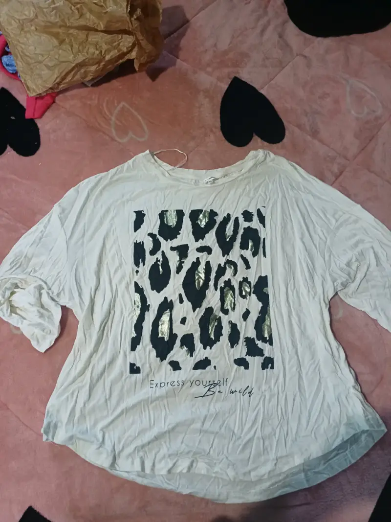 Polera estampada animal print blanca - 4