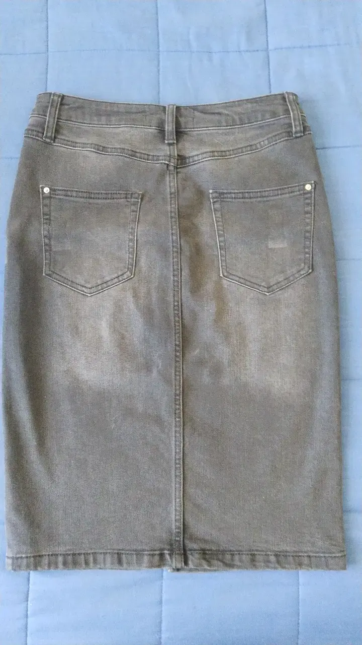 Falda de mezclilla gris Alaniz talla S - 2