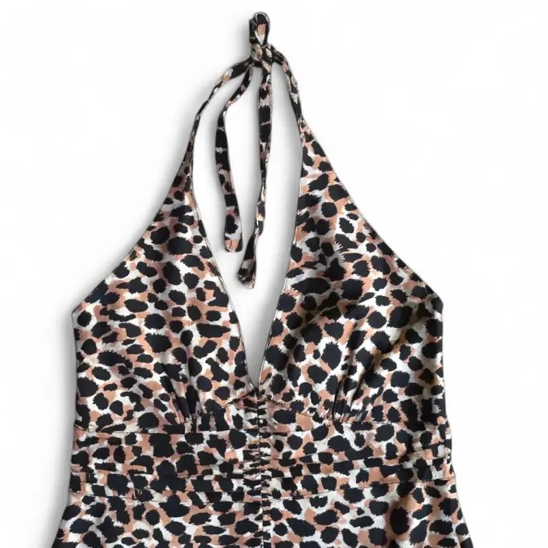Vestido Halter Animal Print H&M Talla S - 3