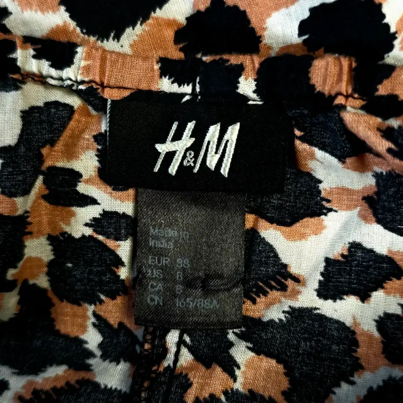 Vestido Halter Animal Print H&M Talla S - 5