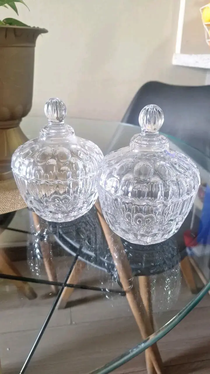 Set de frascos de vidrio decorativos