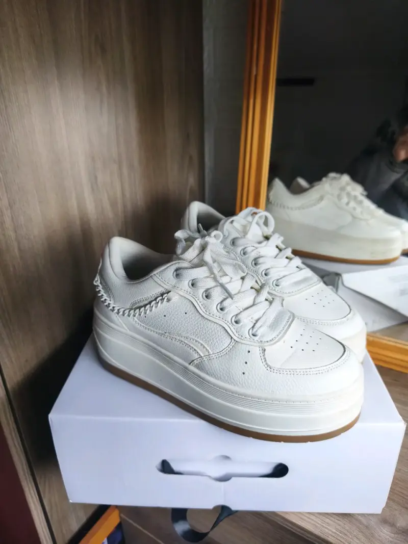 Zapatillas blancas con plataforma 37 - 1