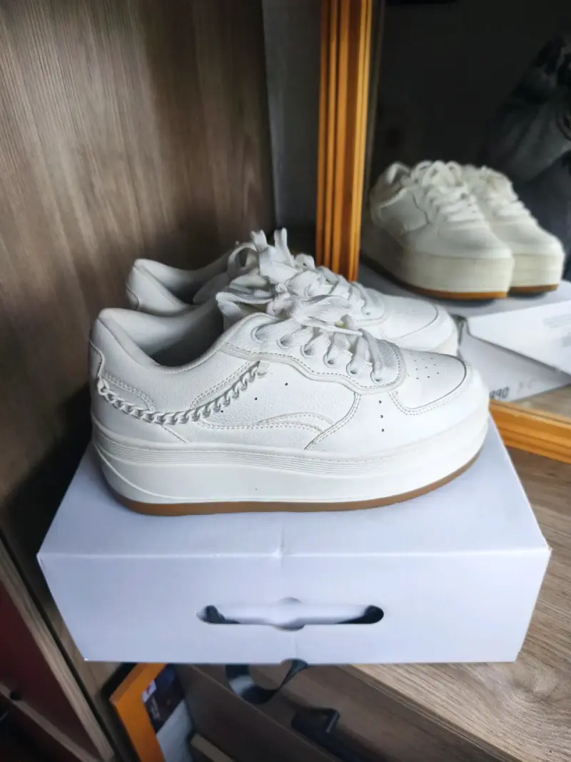 Zapatillas blancas con plataforma 37 - 2