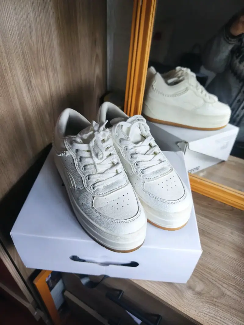 Zapatillas blancas con plataforma 37 - 4