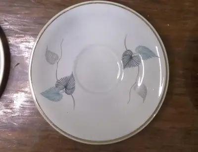 Set de platos de porcelana con diseño de hojas - miniatura 1