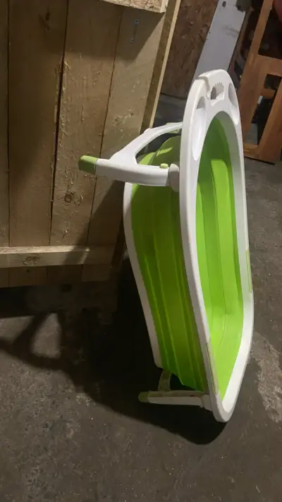 Tina de baño plegable para bebé verde - miniatura 3