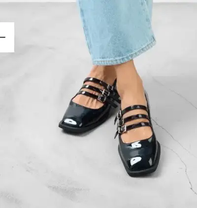 Zapatos planos negros marca MIM mujer - miniatura 1