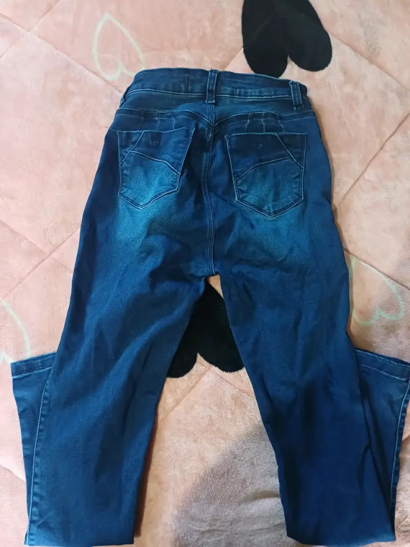 Jeans azul elasticado para mujer - 2