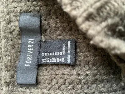Suéter de punto marrón Forever 21 con flecos - miniatura 3