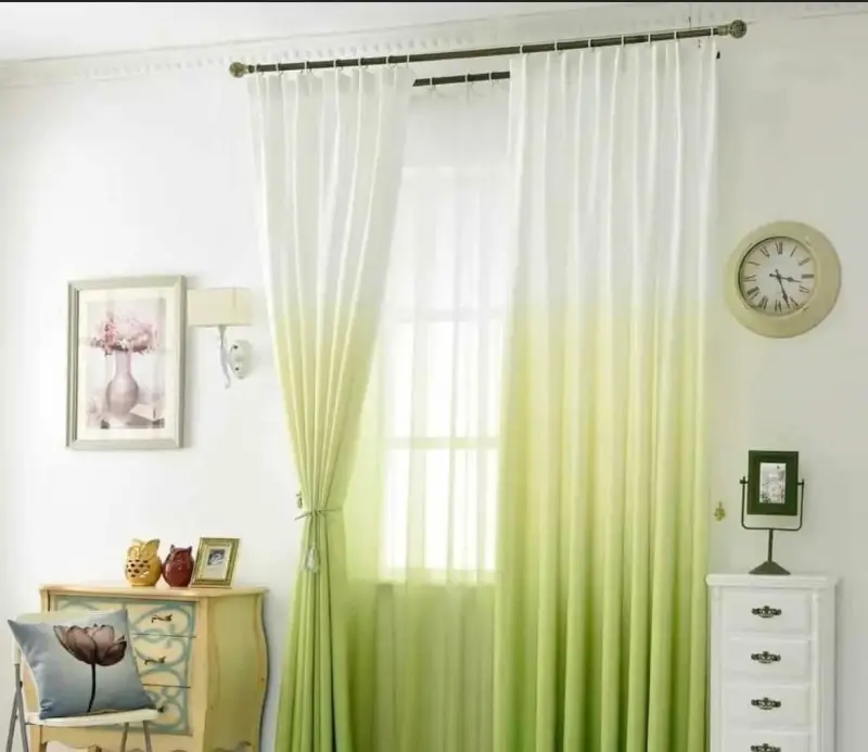 Cortinas de gasa degradadas para sala - 2