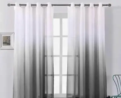 Cortinas de gasa degradadas para sala - miniatura 5