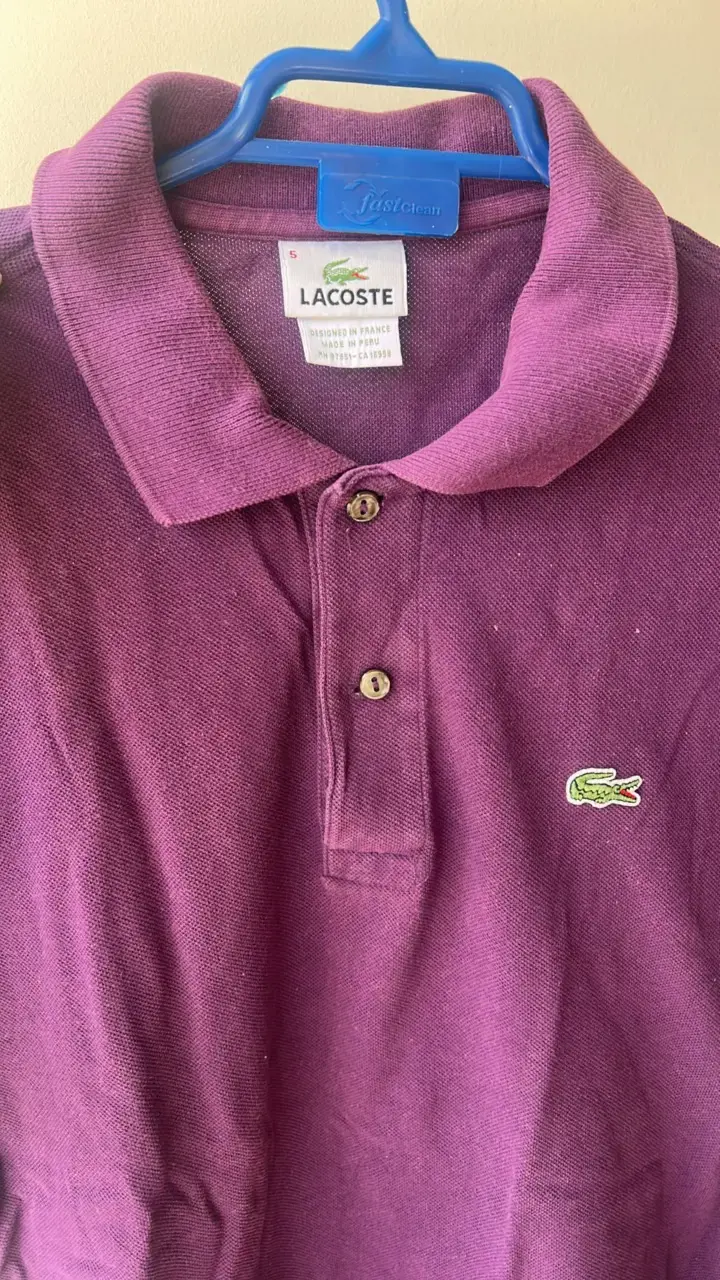 Polera Polo Lacoste Morada Hombre - 3