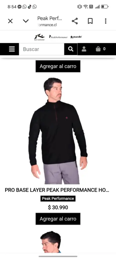 Polerón Pro Base Layer Peak Performance Hombre - miniatura 2