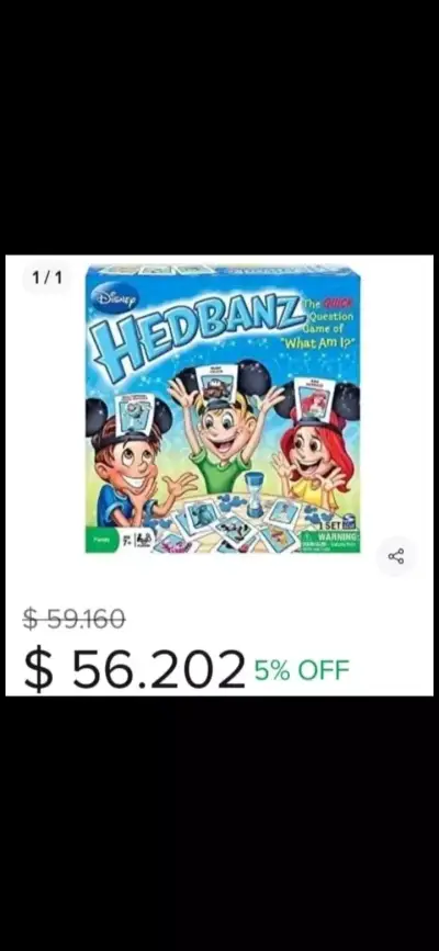Juego de mesa Hedbanz Disney para niños - miniatura 1