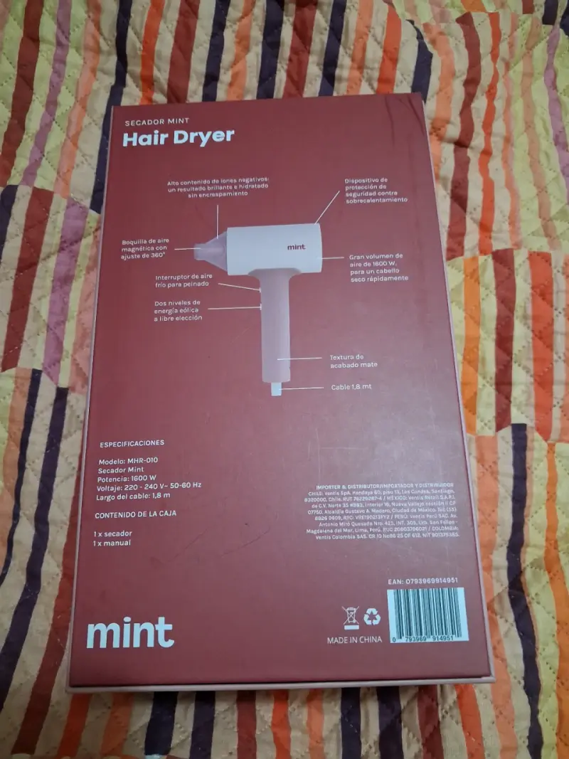 Secador de Pelo Mint con Control de Iones - 2