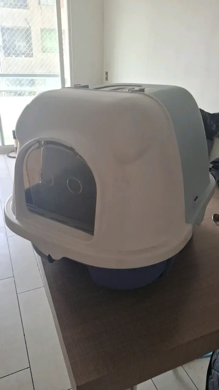 Caja de arena para gatos con tapa y puerta - 4