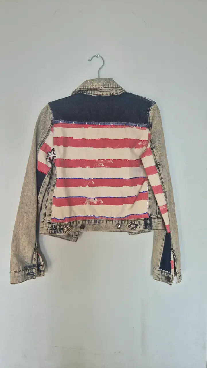 Chaqueta mezclilla Topshop MOTO estrellas - 2