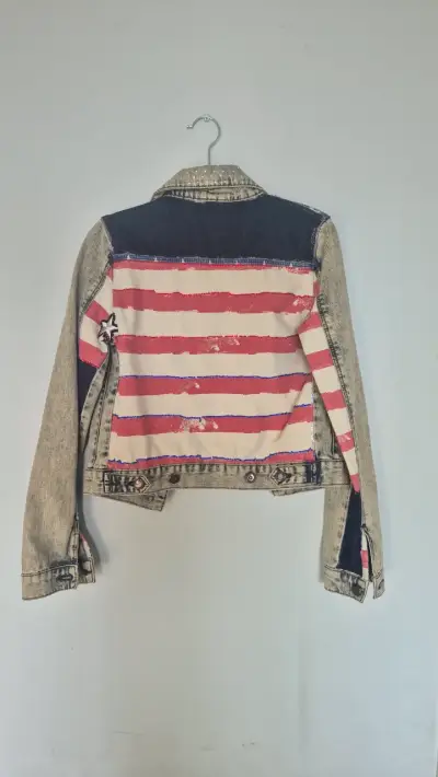Chaqueta mezclilla Topshop MOTO estrellas - miniatura 2