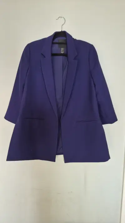Blazer largo azul violeta Forever21 - miniatura 1
